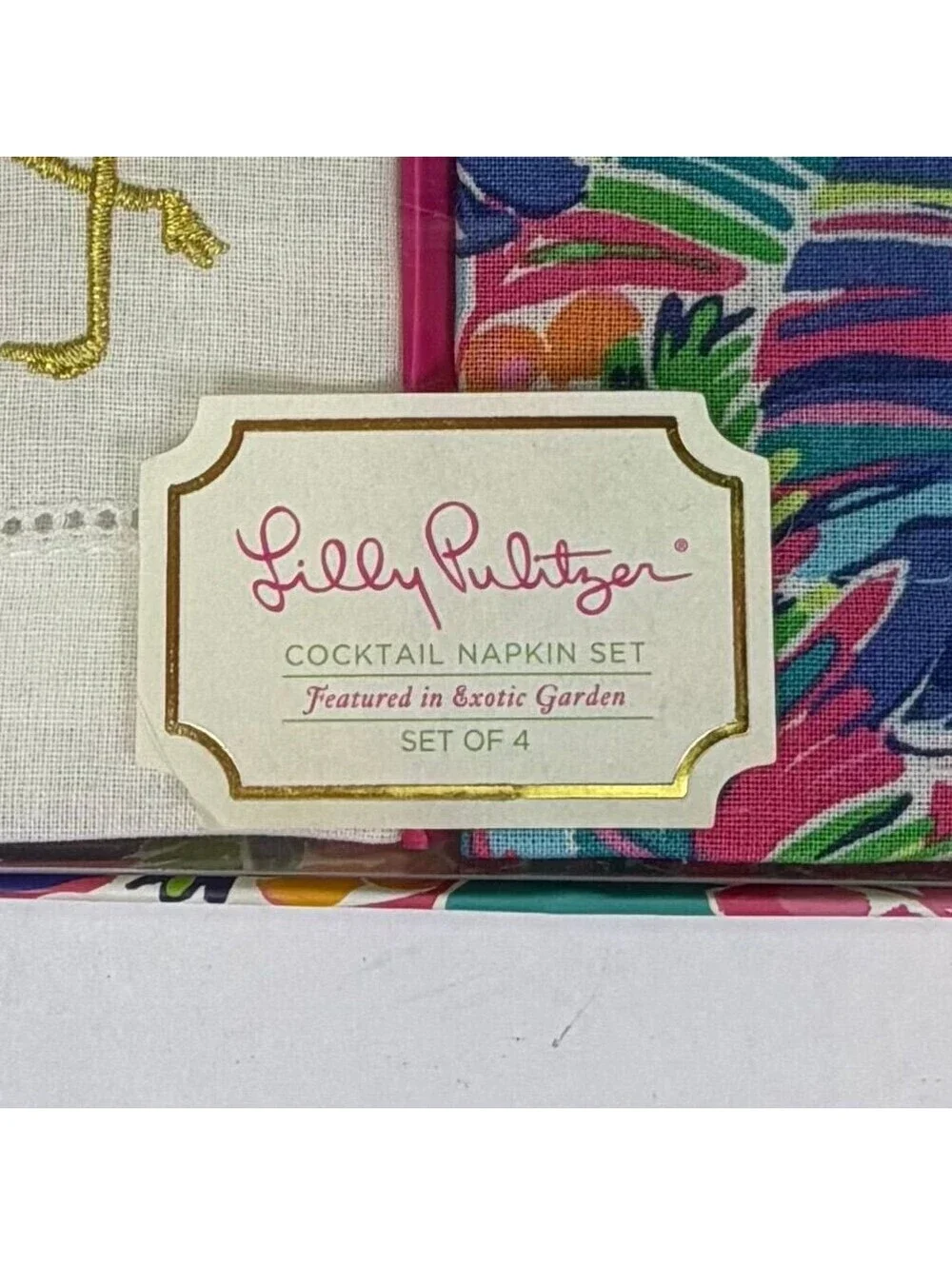 Lilly Pulitzer Exotic Garden Cocktail Napkin Set of 4